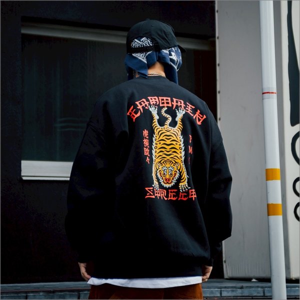 画像13: 【送料無料】CAPTAIN STREET Tiger クルーネックスウェット BLACK キャプテンストリート (13)