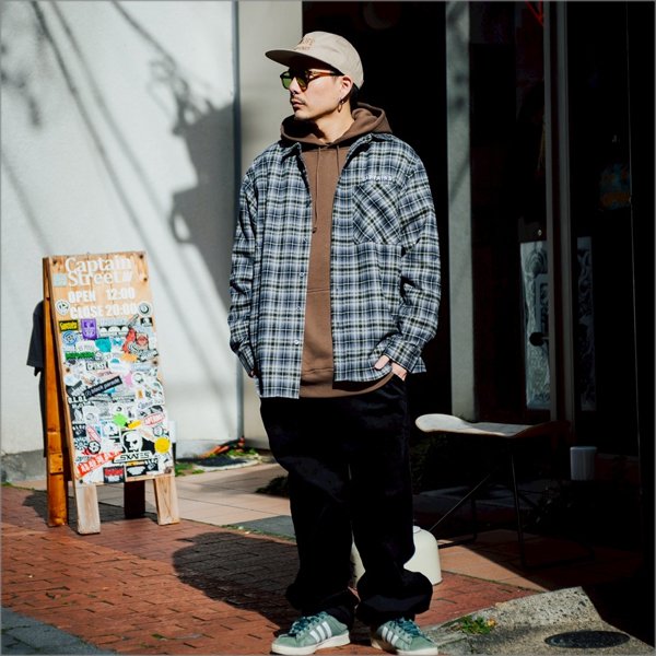 画像10: 【送料無料】CAPTAIN STREET CAPTAINST CHECK L/S シャツ GRAY キャプテンストリート (10)