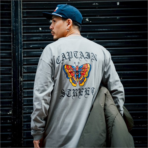 画像11: CAPTAIN STREET Butterfly L/S Tシャツ L.GRAY キャプテンストリート (11)