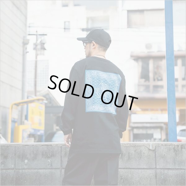 画像7: KustomStyle カスタムスタイル FUCKIN' BANDANA L/S Tシャツ BLACK	 (7)
