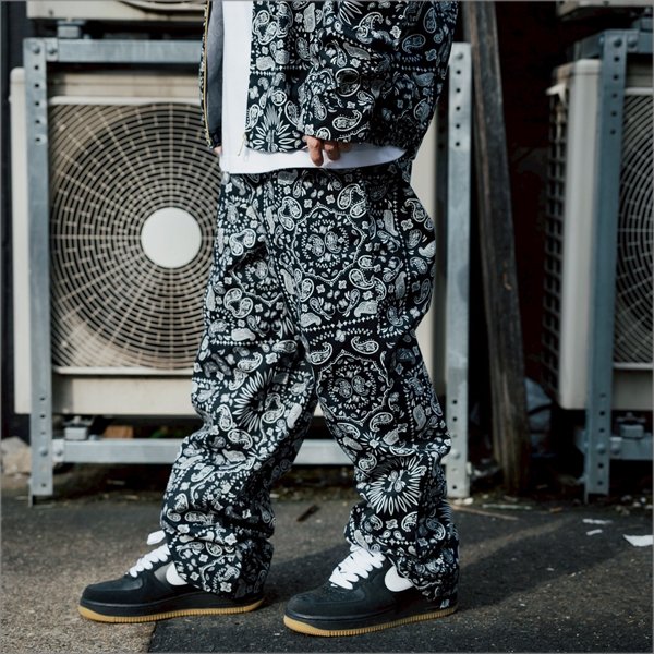 画像13: 【送料無料】COOKMAN クックマン Semiwide Chef パンツ Paisley BLACK (13)