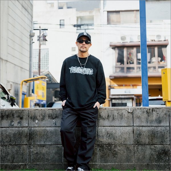 画像6: KustomStyle カスタムスタイル FUCKIN' BANDANA L/S Tシャツ BLACK	 (6)