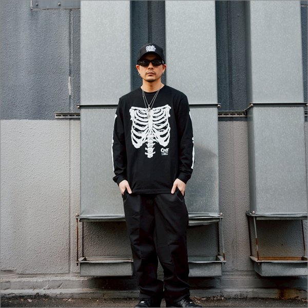 画像6: CAPTAIN STREET Bone L/S Tシャツ BLACK キャプテンストリート (6)