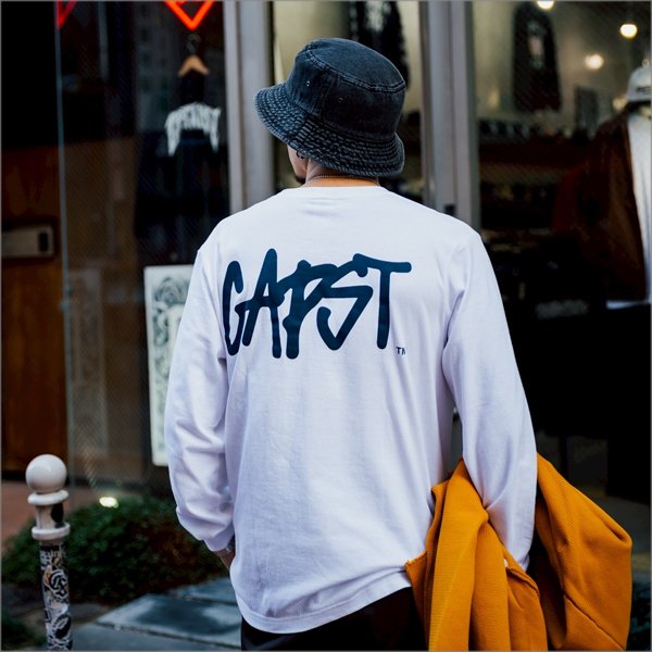 画像12: CAPTAIN STREET CAPST Logo L/S Tシャツ WHITE キャプテンストリート (12)