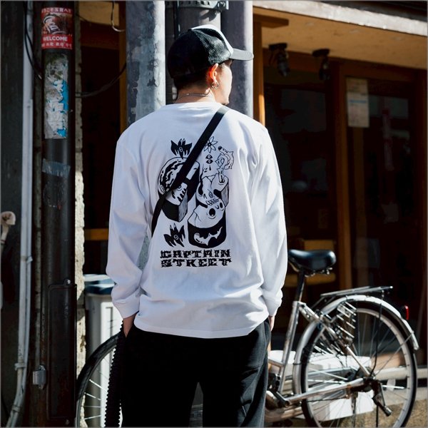 画像8: CAPTAIN STREET MAD L/S Tシャツ WHITE キャプテンストリート (8)