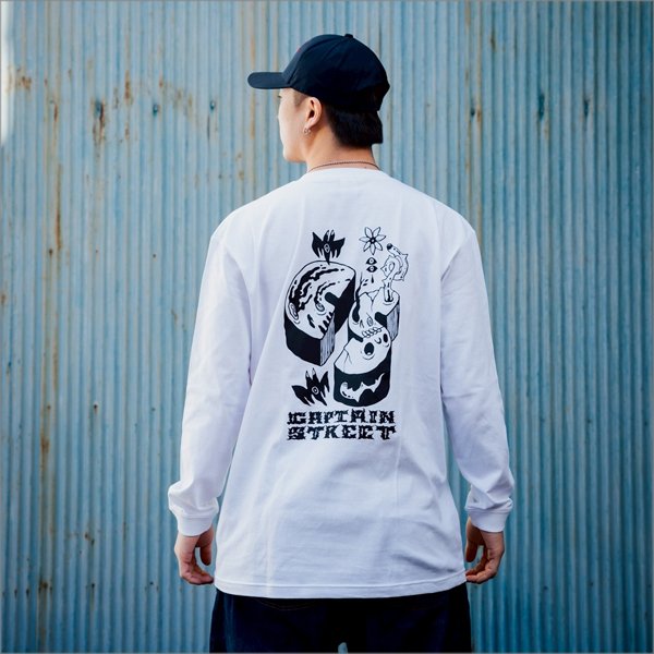 画像10: CAPTAIN STREET MAD L/S Tシャツ WHITE キャプテンストリート (10)