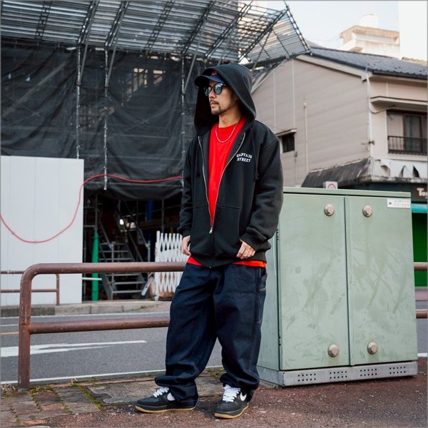画像12: 【送料無料】CAPTAIN STREET FO ZIPパーカー BLACK キャプテンストリート (12)