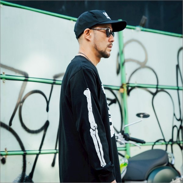 画像10: CAPTAIN STREET Bone L/S Tシャツ BLACK キャプテンストリート (10)