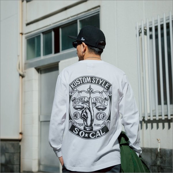 画像11: KustomStyle カスタムスタイル RINPYO L/S Tシャツ WHITE (11)