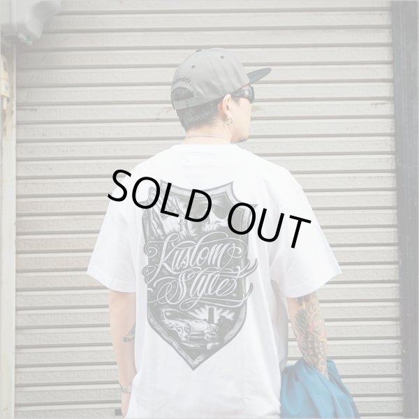 画像11: KustomStyle カスタムスタイル ESCUDO DE CEPILLO Tシャツ WHITE (11)