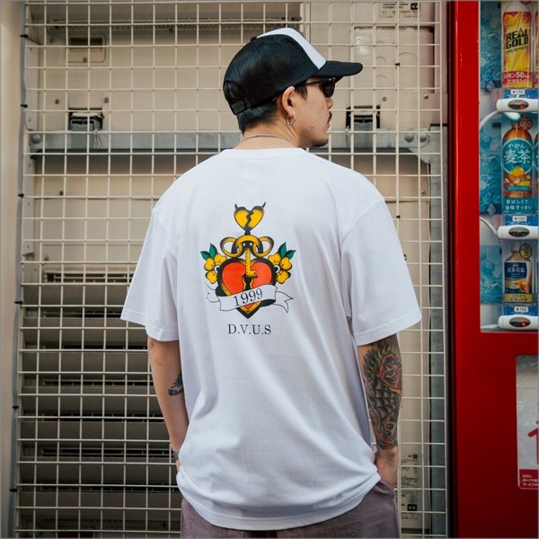 画像7: Deviluse デビルユース Heart Lock Tシャツ WHITE (7)