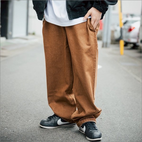 画像6: 【送料無料】COOKMAN クックマン Semiwide Chef パンツ DENIM BROWN (6)