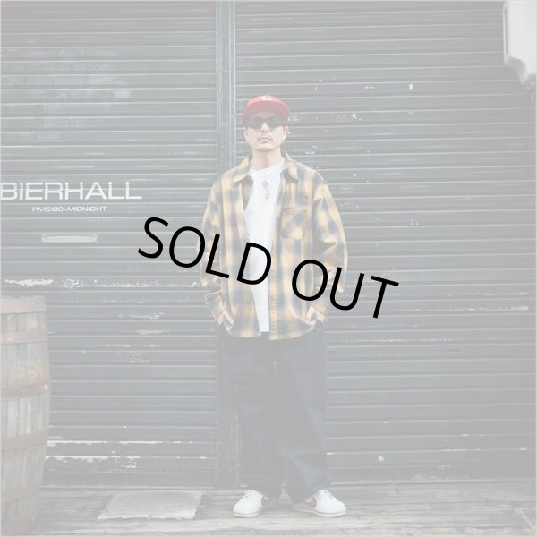 画像6: 【送料無料】KustomStyle カスタムスタイル ROOTED IN THE STREETS L/Sチェックシャツ YELLOW (6)