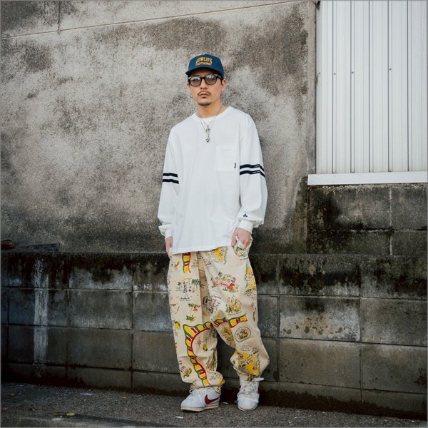 画像6: BLUCO ブルコ ドライコットン ポケットTシャツ L/S -Line- WHITE (6)