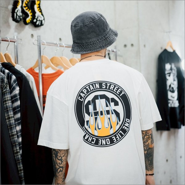 画像8: CAPTAIN STREET Flame eighty Tシャツ WHITE キャプテンストリート (8)
