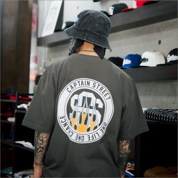 画像9: CAPTAIN STREET Flame eighty Tシャツ H.BLACK キャプテンストリート (9)