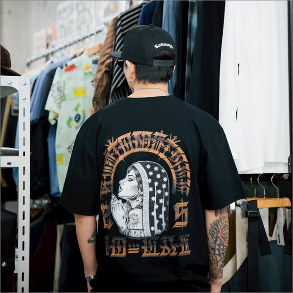画像7: KustomStyle カスタムスタイル SIDEFACE Tシャツ BLACK (7)