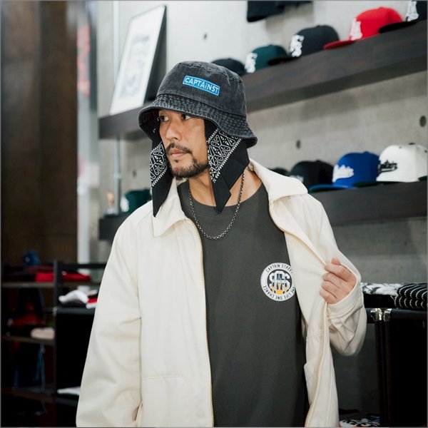 画像7: CAPTAIN STREET RC バケットハット BLACK DENIM キャプテンストリート (7)