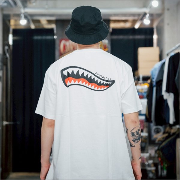 画像13: CAPTAIN STREET Shark Mouth Tシャツ WHITE キャプテンストリート (13)
