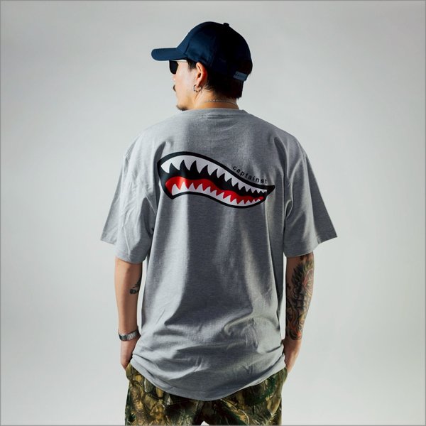 画像12: CAPTAIN STREET Shark Mouth Tシャツ GRAY キャプテンストリート (12)
