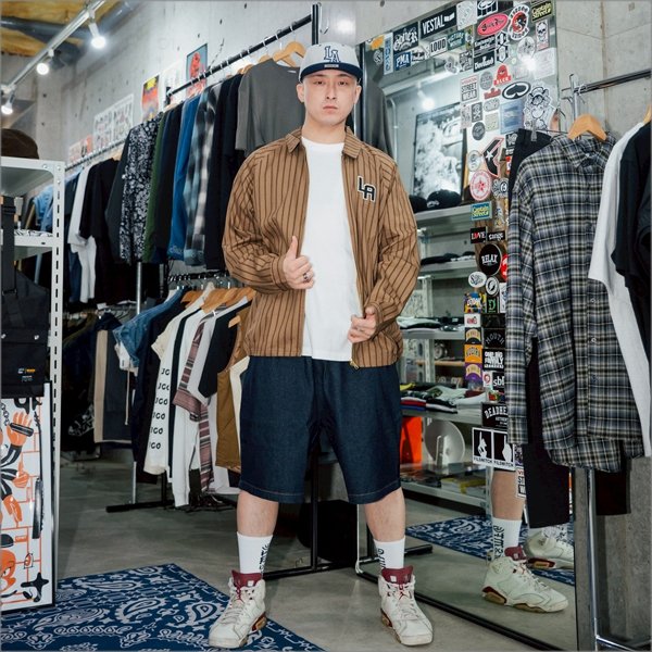 画像5: KustomStyle カスタムスタイル LA-BANDANA スナップバックCAP NAVY/GRAY (5)