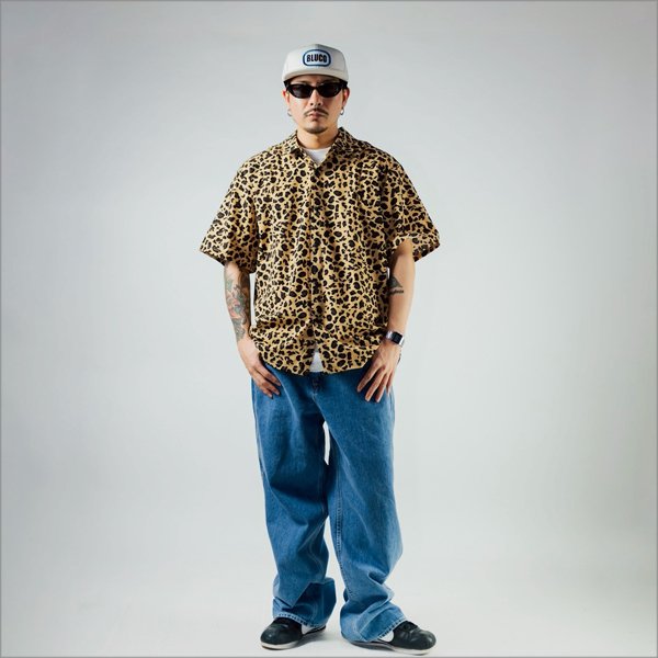 画像5: 【送料無料】COOKMAN クックマン S/Sワークシャツ Light Leopard BEIGE (5)