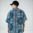 画像8: 【送料無料】KustomStyle カスタムスタイル NORM BANDANA S/S オープンカラーシャツ NAVY (8)