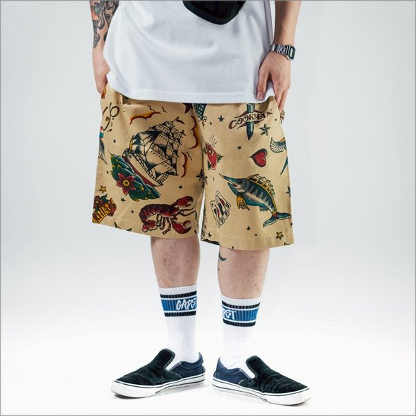 画像8: COOKMAN クックマン Chef ショーツ Old Tattoo BEIGE (8)