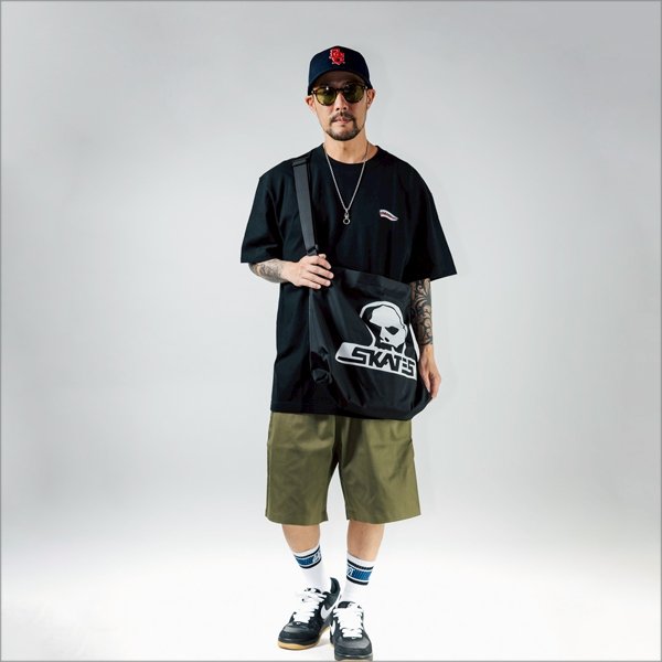 画像7: 【送料無料】SKULL SKATES スカルスケーツ SKULLロゴショルダーバッグ BLACK/WHITE (7)