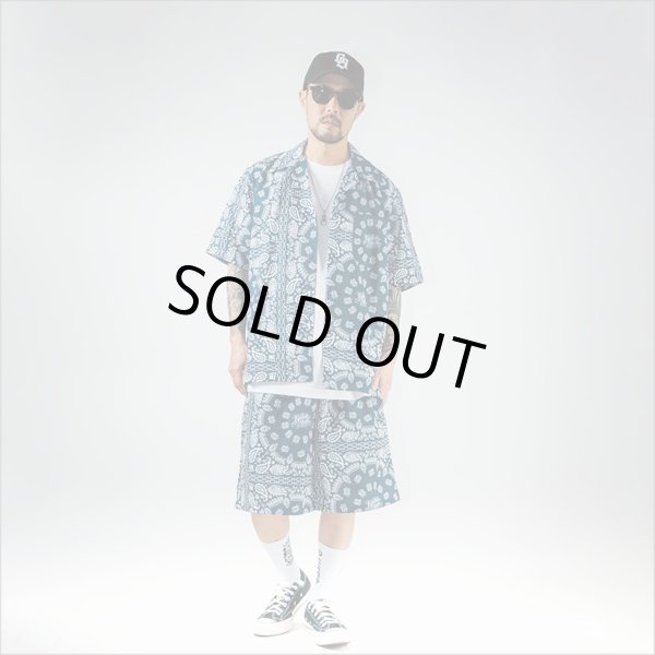 画像7: 【送料無料】KustomStyle カスタムスタイル NORM BANDANA S/S オープンカラーシャツ NAVY (7)