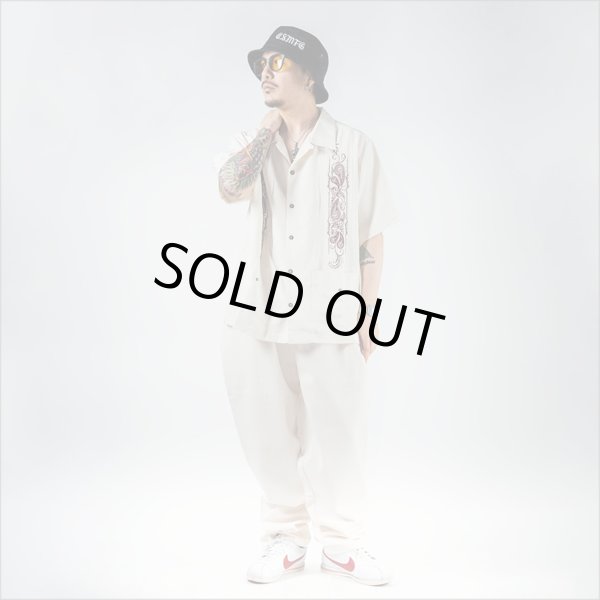 画像6: 【送料無料】KustomStyle カスタムスタイル LONGROOF S/S キューバシャツ OFF WHITE (6)