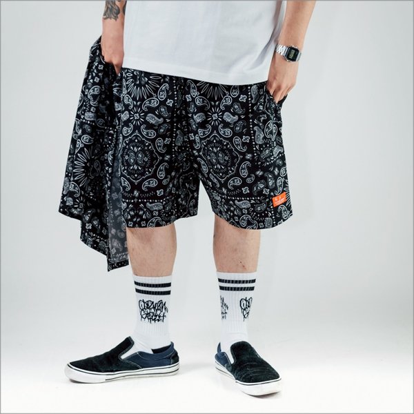 画像6: 【送料無料】COOKMAN クックマン Chef ショーツ Light Paisley BLACK (6)