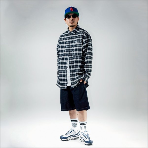 画像9: 【送料無料】CAPTAIN STREET CAPTAINST CHECK L/S シャツ BLACK キャプテンストリート (9)