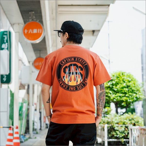 画像10: CAPTAIN STREET Flame eighty Tシャツ H.ORANGE キャプテンストリート (10)