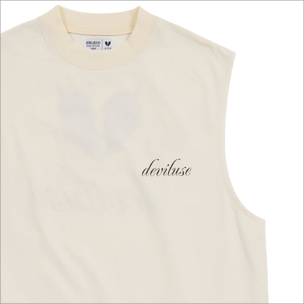 画像5: Deviluse デビルユース Heartaches Sleeveless タンクトップ WHITE (5)
