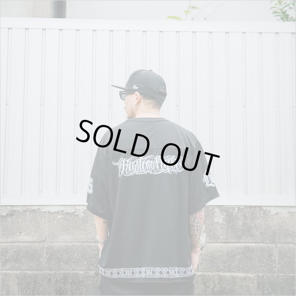 画像9: 【送料無料】KustomStyle カスタムスタイル FUCKIN' SCRIPT- FOOTBALL JERSEY BLACK (9)