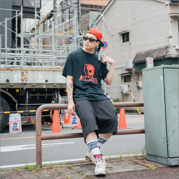 画像8: 【送料無料】SKULL SKATES スカルスケーツ BURBS Tシャツ BLACK/RED (8)