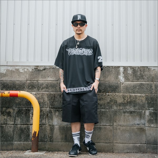 画像8: 【送料無料】KustomStyle カスタムスタイル FUCKIN' SCRIPT- FOOTBALL JERSEY BLACK (8)