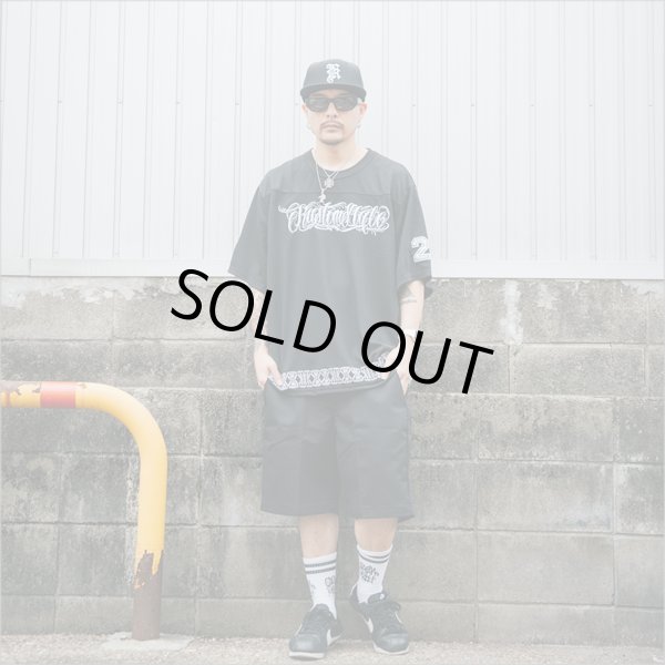 画像8: 【送料無料】KustomStyle カスタムスタイル FUCKIN' SCRIPT- FOOTBALL JERSEY BLACK (8)