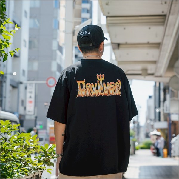 画像11: Deviluse デビルユース Flame Logo Tシャツ BLACK (11)