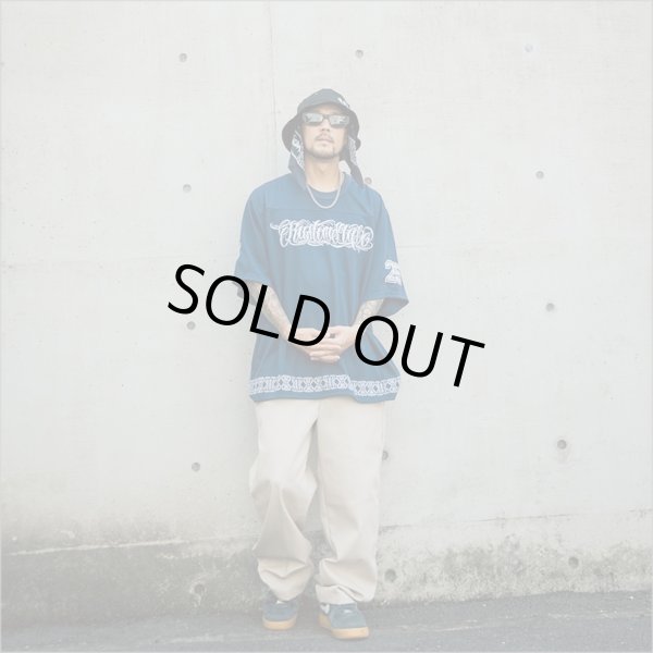 画像8: 【送料無料】KustomStyle カスタムスタイル FUCKIN' SCRIPT- FOOTBALL JERSEY NAVY (8)