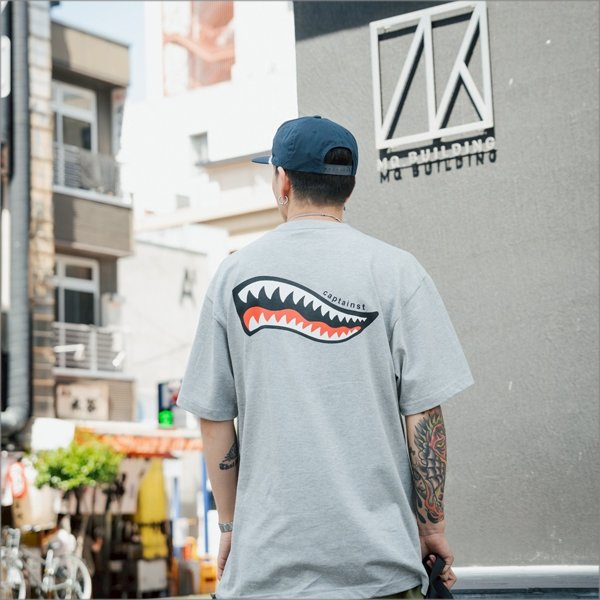 画像14: CAPTAIN STREET Shark Mouth Tシャツ GRAY キャプテンストリート (14)