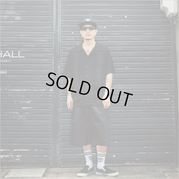 画像8: 【送料無料】KustomStyle カスタムスタイル LONGROOF S/S キューバシャツ BLACK (8)