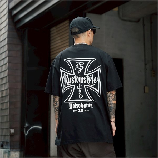 画像9: KustomStyle カスタムスタイル IRON CROSS 25th Tシャツ BLACK (9)