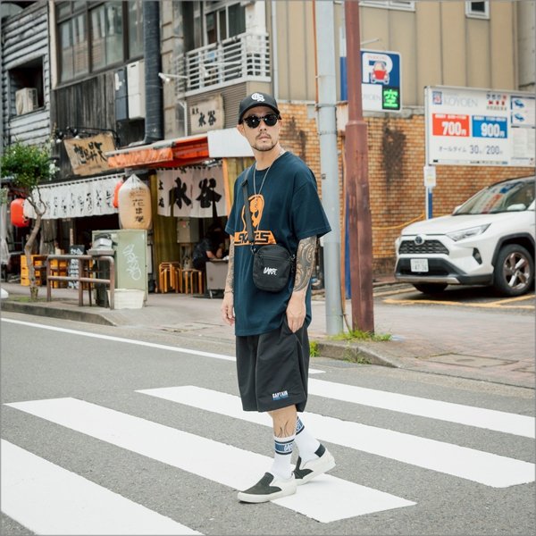 画像5: 【送料無料】SKULL SKATES スカルスケーツ UNION76 Tシャツ NAVY/ORANGE (5)