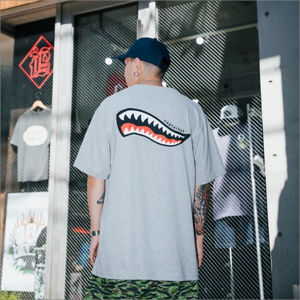 画像16: CAPTAIN STREET Shark Mouth Tシャツ GRAY キャプテンストリート (16)
