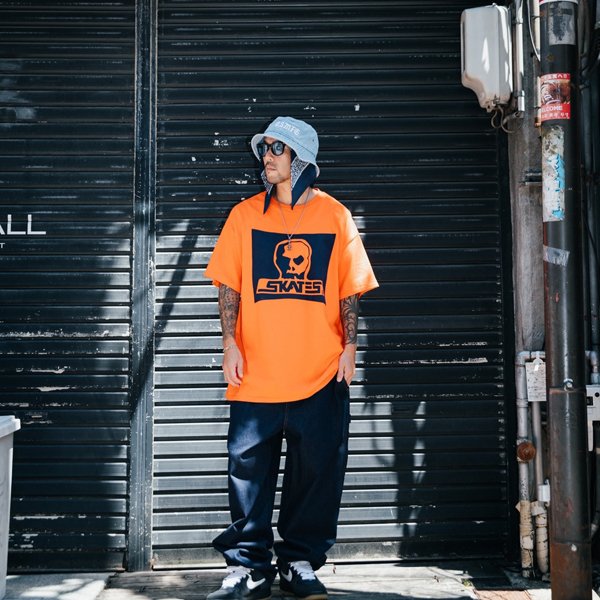 画像6: 【送料無料】SKULL SKATES スカルスケーツ SURF BIRD Tシャツ ORANGE/NAVY (6)
