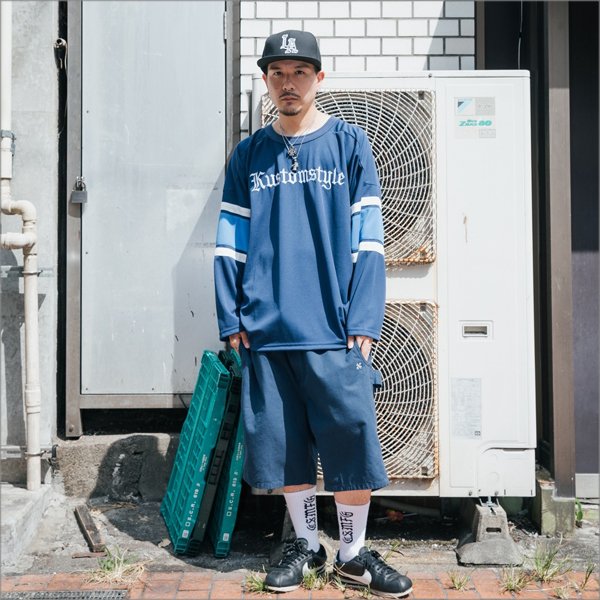 画像9: 【送料無料】KustomStyle カスタムスタイル 25TH BANDANA メッシュ ホッケージャージー NAVY	 (9)