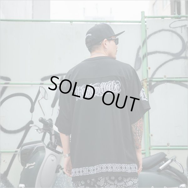 画像11: 【送料無料】KustomStyle カスタムスタイル FUCKIN' SCRIPT- FOOTBALL JERSEY BLACK (11)