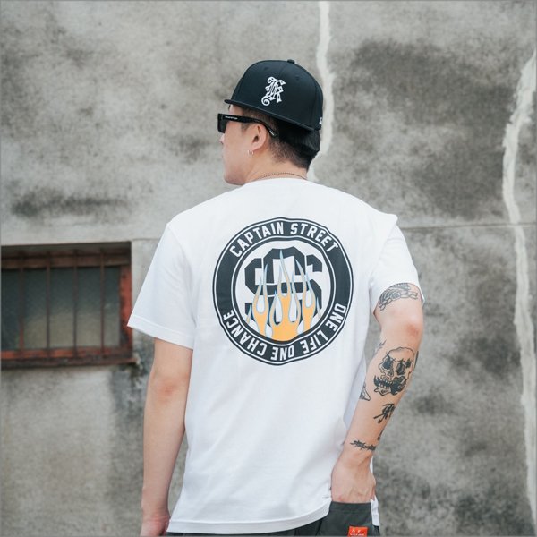 画像14: CAPTAIN STREET Flame eighty Tシャツ WHITE キャプテンストリート (14)